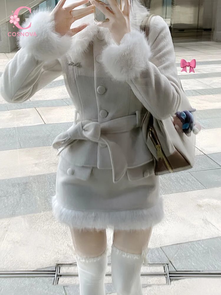 Skirts - Conjunto Elegante Coreano de 2 Peças