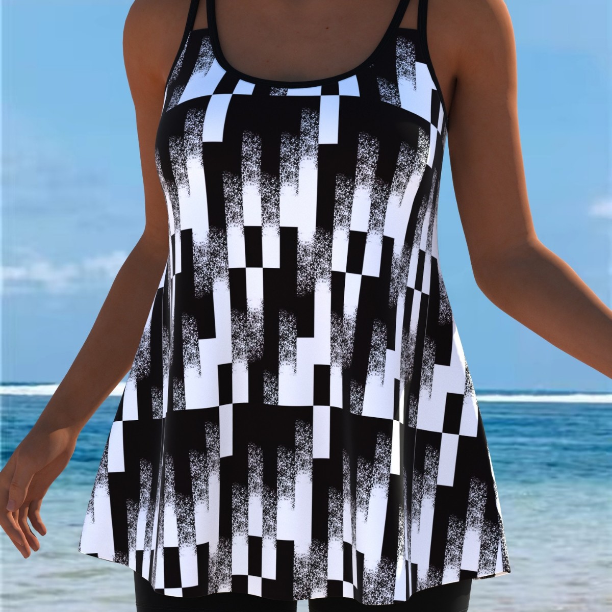 Novo Conjunto de Tankini, Roup - Swimwear avaliação e preço